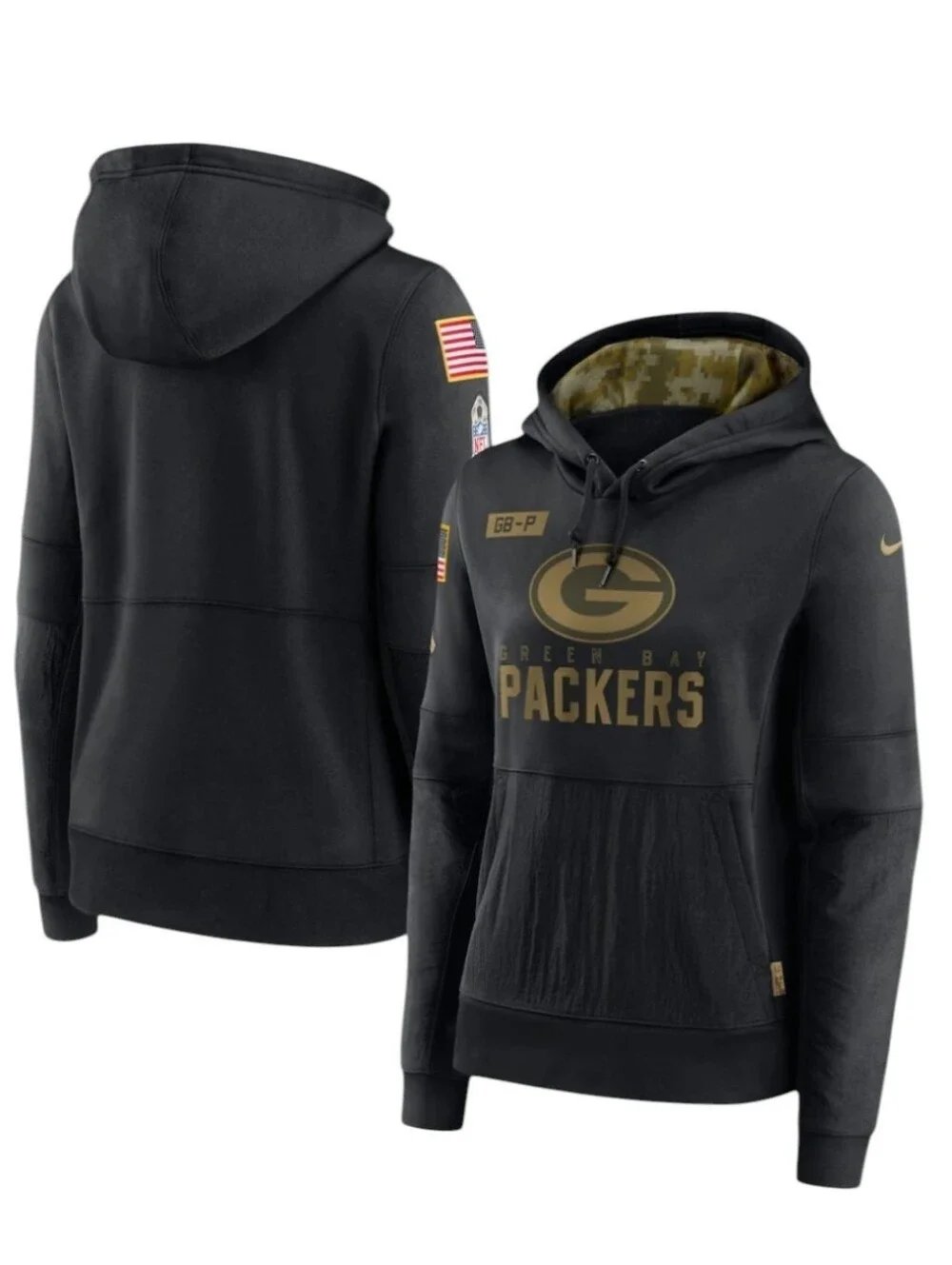NFL Green Bay Packers Nike Black Salute to Service Performance Pullover Hoodie - Picture 11 of 11